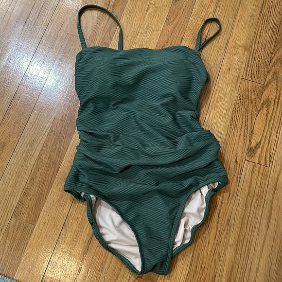 Kona Sol Hunter Green One Piece Swimsuit - Picture 2 of 4